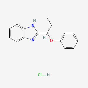 molecular formula C16H17ClN2O B4192848 2-(1-phenoxypropyl)-1H-benzimidazole hydrochloride 