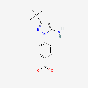 molecular formula C15H19N3O2 B4192856 methyl 4-(5-amino-3-tert-butyl-1H-pyrazol-1-yl)benzoate 