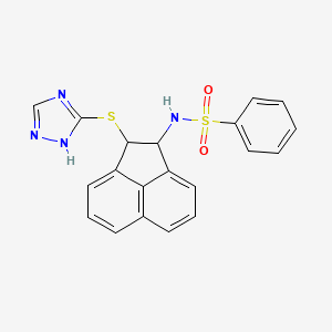 molecular formula C20H16N4O2S2 B4192863 N-[2-(4H-1,2,4-triazol-3-ylthio)-1,2-dihydro-1-acenaphthylenyl]benzenesulfonamide 