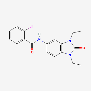 molecular formula C18H18IN3O2 B4192876 N-(1,3-diethyl-2-oxo-2,3-dihydro-1H-benzimidazol-5-yl)-2-iodobenzamide 