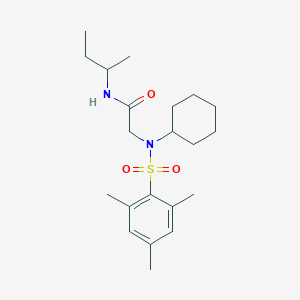 molecular formula C21H34N2O3S B4192879 N~1~-(sec-butyl)-N~2~-cyclohexyl-N~2~-(mesitylsulfonyl)glycinamide 