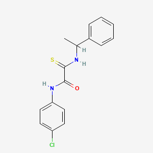 molecular formula C16H15ClN2OS B4192894 N-(4-chlorophenyl)-2-[(1-phenylethyl)amino]-2-thioxoacetamide 