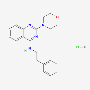 molecular formula C20H23ClN4O B4192902 2-(4-morpholinyl)-N-(2-phenylethyl)-4-quinazolinamine hydrochloride 