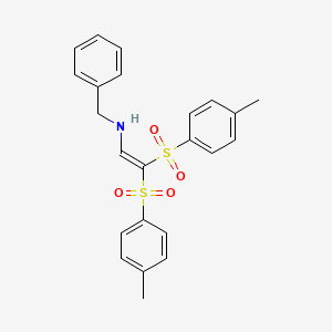 molecular formula C23H23NO4S2 B4192909 N-benzyl-2,2-bis[(4-methylphenyl)sulfonyl]ethylenamine 
