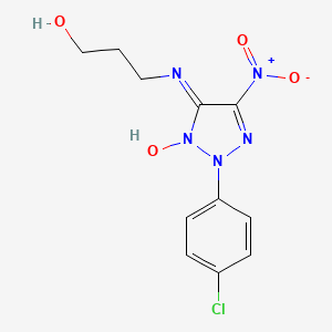 molecular formula C11H12ClN5O4 B4192919 3-{[2-(4-chlorophenyl)-5-nitro-3-oxido-2H-1,2,3-triazol-4-yl]amino}-1-propanol 