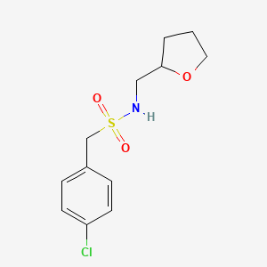 molecular formula C12H16ClNO3S B4192957 1-(4-chlorophenyl)-N-(tetrahydro-2-furanylmethyl)methanesulfonamide 