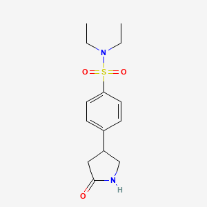 molecular formula C14H20N2O3S B4192984 N,N-diethyl-4-(5-oxo-3-pyrrolidinyl)benzenesulfonamide 