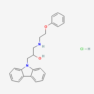 molecular formula C23H25ClN2O2 B4192995 1-(9H-carbazol-9-yl)-3-[(2-phenoxyethyl)amino]-2-propanol hydrochloride 