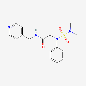 molecular formula C16H20N4O3S B4193013 N~2~-[(dimethylamino)sulfonyl]-N~2~-phenyl-N~1~-(4-pyridinylmethyl)glycinamide 