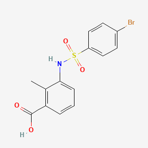 molecular formula C14H12BrNO4S B4193017 3-{[(4-bromophenyl)sulfonyl]amino}-2-methylbenzoic acid 