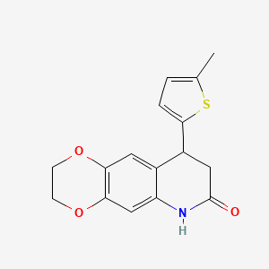 molecular formula C16H15NO3S B4193028 9-(5-methyl-2-thienyl)-2,3,8,9-tetrahydro[1,4]dioxino[2,3-g]quinolin-7(6H)-one 