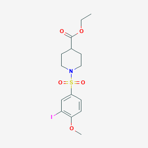 molecular formula C15H20INO5S B4193080 ethyl 1-[(3-iodo-4-methoxyphenyl)sulfonyl]-4-piperidinecarboxylate 
