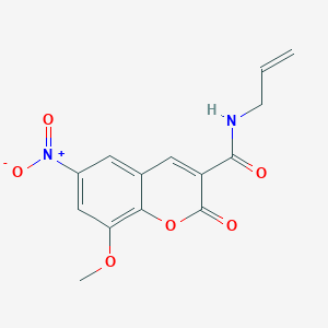 molecular formula C14H12N2O6 B4193098 N-allyl-8-methoxy-6-nitro-2-oxo-2H-chromene-3-carboxamide 