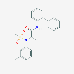 molecular formula C24H26N2O3S B4193155 N~1~-2-biphenylyl-N~2~-(3,4-dimethylphenyl)-N~2~-(methylsulfonyl)alaninamide 