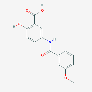 molecular formula C15H13NO5 B4193167 2-hydroxy-5-[(3-methoxybenzoyl)amino]benzoic acid 