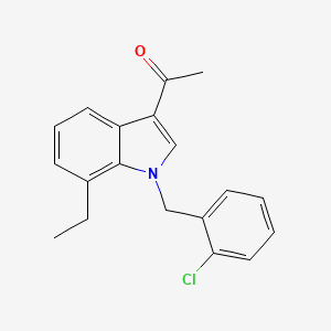 molecular formula C19H18ClNO B4193173 1-[1-(2-chlorobenzyl)-7-ethyl-1H-indol-3-yl]ethanone 