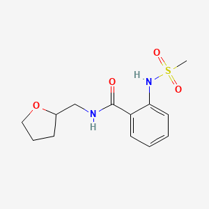 molecular formula C13H18N2O4S B4193181 2-[(methylsulfonyl)amino]-N-(tetrahydro-2-furanylmethyl)benzamide 