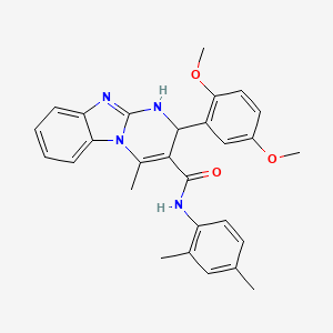 molecular formula C28H28N4O3 B4193210 2-(2,5-dimethoxyphenyl)-N-(2,4-dimethylphenyl)-4-methyl-1,2-dihydropyrimido[1,2-a]benzimidazole-3-carboxamide 