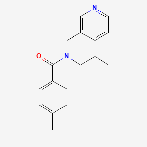 molecular formula C17H20N2O B4193223 4-methyl-N-propyl-N-(pyridin-3-ylmethyl)benzamide 