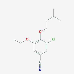 molecular formula C14H18ClNO2 B4193224 3-chloro-5-ethoxy-4-(3-methylbutoxy)benzonitrile 