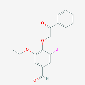 molecular formula C17H15IO4 B4193241 3-ethoxy-5-iodo-4-(2-oxo-2-phenylethoxy)benzaldehyde CAS No. 831200-04-5
