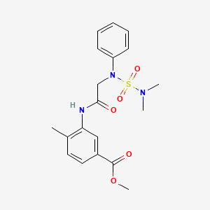 molecular formula C19H23N3O5S B4193246 methyl 3-({N-[(dimethylamino)sulfonyl]-N-phenylglycyl}amino)-4-methylbenzoate 