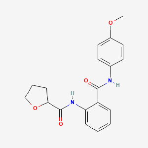 molecular formula C19H20N2O4 B4193249 N-(2-{[(4-methoxyphenyl)amino]carbonyl}phenyl)tetrahydro-2-furancarboxamide 