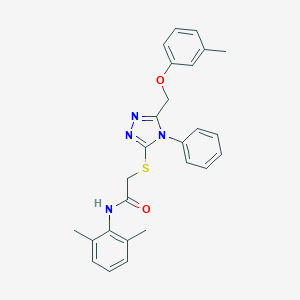 N-(2,6-dimethylphenyl)-2-({5-[(3-methylphenoxy)methyl]-4-phenyl-4H-1,2,4-triazol-3-yl}sulfanyl)acetamide