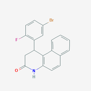 molecular formula C19H13BrFNO B4193284 1-(5-bromo-2-fluorophenyl)-1,4-dihydrobenzo[f]quinolin-3(2H)-one 