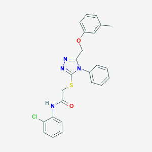 N-(2-chlorophenyl)-2-({5-[(3-methylphenoxy)methyl]-4-phenyl-4H-1,2,4-triazol-3-yl}sulfanyl)acetamide