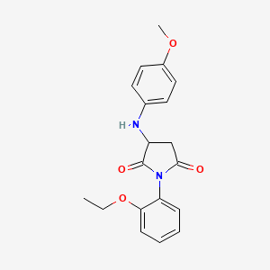 molecular formula C19H20N2O4 B4193303 1-(2-ethoxyphenyl)-3-[(4-methoxyphenyl)amino]-2,5-pyrrolidinedione 
