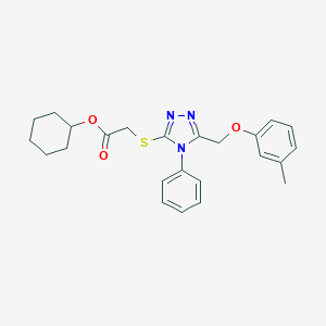 cyclohexyl ({5-[(3-methylphenoxy)methyl]-4-phenyl-4H-1,2,4-triazol-3-yl}sulfanyl)acetate