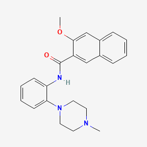 molecular formula C23H25N3O2 B4193321 3-methoxy-N-[2-(4-methyl-1-piperazinyl)phenyl]-2-naphthamide 