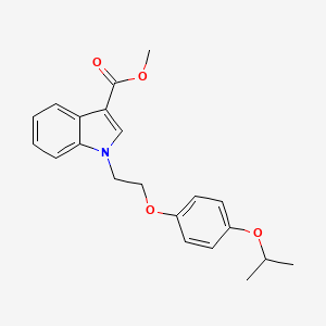 molecular formula C21H23NO4 B4193329 methyl 1-[2-(4-isopropoxyphenoxy)ethyl]-1H-indole-3-carboxylate 
