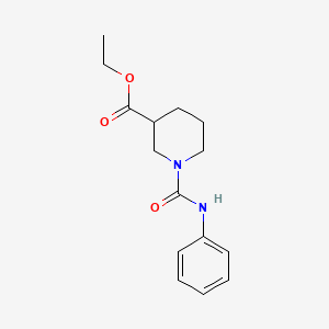 molecular formula C15H20N2O3 B4193356 ethyl 1-(anilinocarbonyl)-3-piperidinecarboxylate 