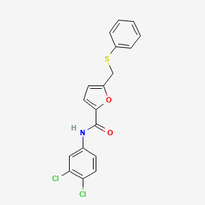 molecular formula C18H13Cl2NO2S B4193372 N-(3,4-dichlorophenyl)-5-[(phenylthio)methyl]-2-furamide 