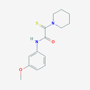 molecular formula C14H18N2O2S B4193379 N-(3-methoxyphenyl)-2-(1-piperidinyl)-2-thioxoacetamide 