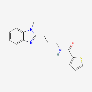 molecular formula C16H17N3OS B4193393 N-[3-(1-methyl-1H-benzimidazol-2-yl)propyl]-2-thiophenecarboxamide 