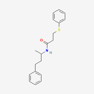 molecular formula C19H23NOS B4193407 N-(1-methyl-3-phenylpropyl)-3-(phenylthio)propanamide 