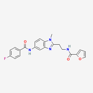N-(2-{5-[(4-fluorobenzoyl)amino]-1-methyl-1H-benzimidazol-2-yl}ethyl)-2-furamide