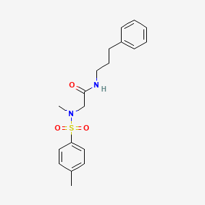molecular formula C19H24N2O3S B4193434 N~2~-methyl-N~2~-[(4-methylphenyl)sulfonyl]-N~1~-(3-phenylpropyl)glycinamide 