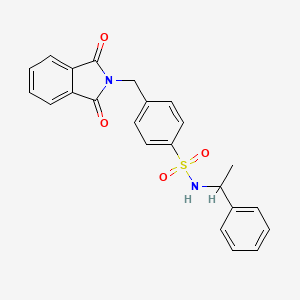 4-[(1,3-dioxo-1,3-dihydro-2H-isoindol-2-yl)methyl]-N-(1-phenylethyl)benzenesulfonamide