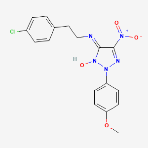 molecular formula C17H16ClN5O4 B4193448 N-[2-(4-chlorophenyl)ethyl]-2-(4-methoxyphenyl)-5-nitro-2H-1,2,3-triazol-4-amine 3-oxide 