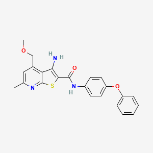 3-amino-4-(methoxymethyl)-6-methyl-N-(4-phenoxyphenyl)thieno[2,3-b]pyridine-2-carboxamide