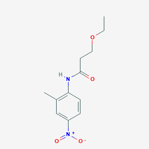 molecular formula C12H16N2O4 B4193460 3-ethoxy-N-(2-methyl-4-nitrophenyl)propanamide 