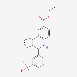 molecular formula C22H20F3NO2 B4193463 ethyl 4-[3-(trifluoromethyl)phenyl]-3a,4,5,9b-tetrahydro-3H-cyclopenta[c]quinoline-8-carboxylate 
