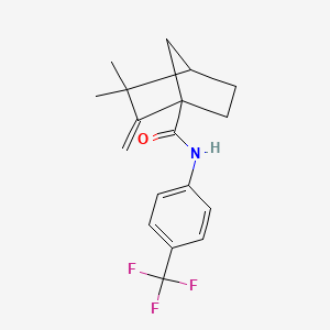 molecular formula C18H20F3NO B4193469 3,3-dimethyl-2-methylene-N-[4-(trifluoromethyl)phenyl]bicyclo[2.2.1]heptane-1-carboxamide 