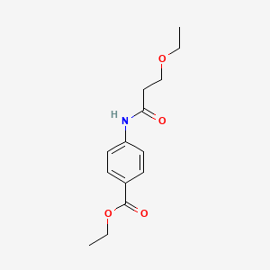 molecular formula C14H19NO4 B4193481 ethyl 4-[(3-ethoxypropanoyl)amino]benzoate 