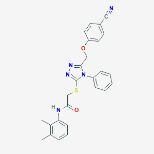 2-({5-[(4-cyanophenoxy)methyl]-4-phenyl-4H-1,2,4-triazol-3-yl}sulfanyl)-N-(2,3-dimethylphenyl)acetamide