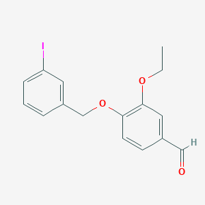 molecular formula C16H15IO3 B4193491 3-ethoxy-4-[(3-iodobenzyl)oxy]benzaldehyde 